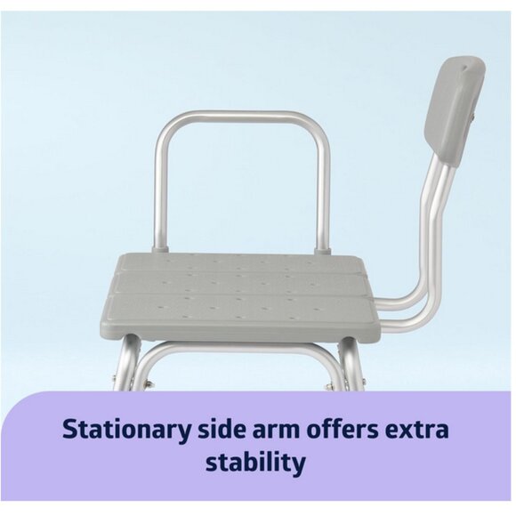 Medline Adjustable Transfer Bench for Bathtubs and Shower Slip-Resistant, 400 lb - Picture 6 of 9